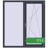 Ціноутворення Вікна 1300x1450 мм REHAU Euro 60 ANTHRACITE_GREY_STRUKTURAL з двох сторін. Ціна: €274.54