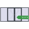 Ціноутворення Вікна 3000x1500 мм REHAU Euro 70 ANTHRACITE_GREY_STRUKTURAL з двох сторін. Ціна: ₴33,316.93
