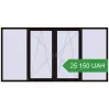 Ціноутворення Вікна 3150x1600 мм REHAU Euro 60 BLACK_BROWN з двох сторін. Ціна: 25 150.21 UAH