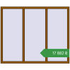 Ціноутворення Вікна 1700x1400 мм REHAU Brillant-Design GOLDEN OAK з двох сторін. Ціна: ₴17,881.61