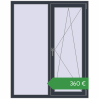 Ціноутворення Вікна 1200x1500 мм REHAU Euro 70 ANTHRACITE_GREY_STRUKTURAL з двох сторін. Ціна: €359.69