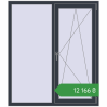 Ціноутворення Вікна 1300x1500 мм REHAU Euro 60 ANTHRACITE_GREY_STRUKTURAL з двох сторін. Ціна: ₴12,165.65