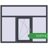Ціноутворення Вікна 1625x1300 мм REHAU Euro 60 ANTHRACITE_GREY_STRUKTURAL з двох сторін. Ціна: ₴13,879.05