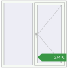 Ціноутворення Вікна 1400x1450 мм REHAU Euro 70 Білий (RAL 9016) з двох сторін. Ціна: €274.14