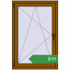 Ціноутворення Вікна 800x1200 мм REHAU Euro 70 GOLDEN OAK з двох сторін. Ціна: $191.30