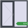 Ціноутворення Вікна 1400x1400 мм REHAU Euro 60 ANTHRACITE_GREY_STRUKTURAL з двох сторін. Ціна: $239.07