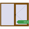Ціноутворення Вікна 1700x1400 мм REHAU Euro 70 GOLDEN OAK з двох сторін. Ціна: €415.23