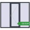 Ціноутворення Вікна 1700x1500 мм REHAU Euro 70 ANTHRACITE_GREY_STRUKTURAL з двох сторін. Ціна: 531.67 EUR