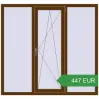 Ціноутворення Вікна 1600x1500 мм REHAU Euro 70 WALNUT з двох сторін. Ціна: 447.02 EUR