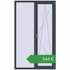 Ціноутворення Вікна 1200x2000 мм REHAU SYNEGO MD ANTHRACITE_GREY_STRUKTURAL з двох сторін. Ціна: €544.15