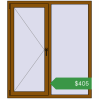 Ціноутворення Вікна 1300x1500 мм REHAU SYNEGO MD GOLDEN OAK з двох сторін. Ціна: $404.63