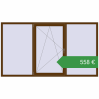 Ціноутворення Вікна 2500x1400 мм REHAU Euro 70 WALNUT з двох сторін. Ціна: €558.21