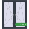 Ціноутворення Вікна 1300x1500 мм REHAU Euro 70 ANTHRACITE_GREY_STRUKTURAL з двох сторін. Ціна: ₴23,857.07