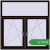 Ціноутворення Вікна 1500x1500 мм REHAU Euro 60 BLACK_BROWN з двох сторін. Ціна: ₴16,799.18