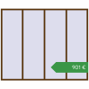 Ціноутворення Вікна 2800x2300 мм REHAU Euro 70 WALNUT з двох сторін. Ціна: €900.50