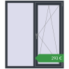 Ціноутворення Вікна 1300x1500 мм REHAU Euro 60 ANTHRACITE_GREY_STRUKTURAL з двох сторін. Ціна: €292.79