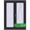 Ціноутворення Вікна 900x1200 мм REHAU Euro 70 BLACK_ULTI-MATT з двох сторін. Ціна: €382.48