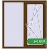 Ціноутворення Вікна 1200x1300 мм REHAU Euro 60 WALNUT з двох сторін. Ціна: 243.06 EUR