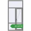 Ціноутворення Вікна 1000x2000 мм Altest Pony 375 RAL 9007 Grey aluminium з двох сторін. Ціна: ₴20,009.43