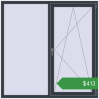 Ціноутворення Вікна 1600x1600 мм REHAU Euro 70 ANTHRACITE_GREY_STRUKTURAL з двох сторін. Ціна: $412.96