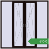 Ціноутворення Вікна 2000x2000 мм REHAU Euro 60 BLACK_BROWN з двох сторін. Ціна: €609.96