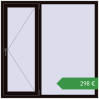 Ціноутворення Вікна 1500x1500 мм REHAU Euro 60 BLACK_BROWN з двох сторін. Ціна: €298.39