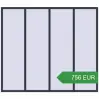 Ціноутворення Вікна 2400x2100 мм REHAU Euro 70 ANTHRACITE_GREY_STRUKTURAL з двох сторін. Ціна: 756.3 EUR