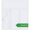 Ціноутворення Вікна 2200x2450 мм REHAU Euro 70 Білий (RAL 9016) з двох сторін. Ціна: ₴29,657.39