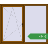 Ціноутворення Вікна 1800x1500 мм REHAU Euro 60 GOLDEN OAK з двох сторін. Ціна: €414.24