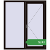 Ціноутворення Вікна 1300x1500 мм REHAU Euro 60 BLACK_BROWN з двох сторін. Ціна: $243.42