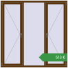 Ціноутворення Вікна 1800x1800 мм REHAU Euro 60 WALNUT з двох сторін. Ціна: €512.53