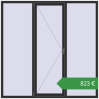 Ціноутворення Вікна 2100x2100 мм REHAU Euro 70 ANTHRACITE_GREY_GLATT з двох сторін. Ціна: €822.66