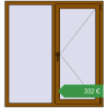 Ціноутворення Вікна 1300x1400 мм REHAU Euro 60 GOLDEN OAK з двох сторін. Ціна: €331.71