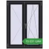 Ціноутворення Вікна 900x1200 мм REHAU Euro 70 BLACK_ULTI-MATT з двох сторін. Ціна: 15 031.39 UAH