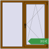 Ціноутворення Вікна 1300x1300 мм REHAU Euro 60 GOLDEN OAK з двох сторін. Ціна: €313.23