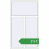 Ціноутворення Вікна 1050x1750 мм REHAU Euro 70 Білий (RAL 9016) з двох сторін. Ціна: €215.36