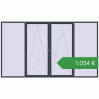 Ціноутворення Вікна 4000x2300 мм REHAU Euro 60 ANTHRACITE_GREY_STRUKTURAL з двох сторін. Ціна: €1,053.91