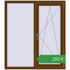 Ціноутворення Вікна 1200x1350 мм REHAU Euro 60 WALNUT з двох сторін. Ціна: €250.13
