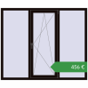 Ціноутворення Вікна 1800x1500 мм REHAU Euro 70 BLACK_BROWN з двох сторін. Ціна: €456.26
