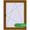 Ціноутворення Вікна 1005x1300 мм REHAU Euro 60 GOLDEN OAK з двох сторін. Ціна: $230.39