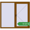Ціноутворення Вікна 1500x1350 мм REHAU Euro 70 GOLDEN OAK з двох сторін. Ціна: ₴15,526.69