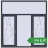 Ціноутворення Вікна 1770x1800 мм REHAU Euro 60 ANTHRACITE_GREY_STRUKTURAL з двох сторін. Ціна: 505.73 EUR