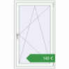 Ціноутворення Вікна 850x1400 мм REHAU Euro 60 Білий (RAL 9016) з двох сторін. Ціна: €147.88