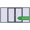 Ціноутворення Вікна 3000x1550 мм REHAU Euro 60 ANTHRACITE_GREY_STRUKTURAL з двох сторін. Ціна: ₴26,594.32