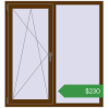 Ціноутворення Вікна 1300x1400 мм REHAU Euro 60 WALNUT з двох сторін. Ціна: $229.64