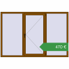 Ціноутворення Вікна 2100x1400 мм REHAU Euro 60 GOLDEN OAK з двох сторін. Ціна: €469.58