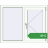 Ціноутворення Вікна 1000x800 мм REHAU Euro 60 Білий (RAL 9016) з двох сторін. Ціна: €118.78