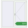 Ціноутворення Вікна 1400x1500 мм REHAU Euro 60 ANTHRACITE_GREY_STRUKTURAL ззовні. Ціна: $209.82