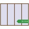 Ціноутворення Вікна 2800x2185 мм REHAU Euro 60 WALNUT з двох сторін. Ціна: ₴25,173.65