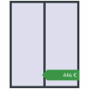 Ціноутворення Вікна 1600x2000 мм REHAU Euro 70 ANTHRACITE_GREY_STRUKTURAL з двох сторін. Ціна: €445.95